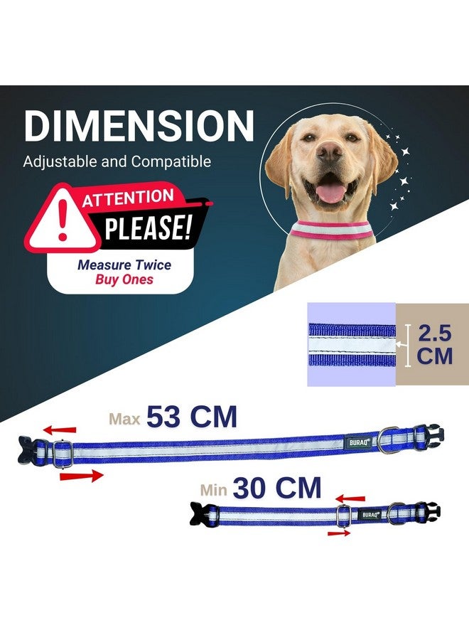 BURAQ Pets 5 Pcs Reflective Dog Collar, Feautures With Adjustable & Durable, Nylon Dog Belt, Heavy Metal D Ring & Strong Breakaway Buckle, For Dogs (Multicolor),53 cm,W_30 cm - Image 5