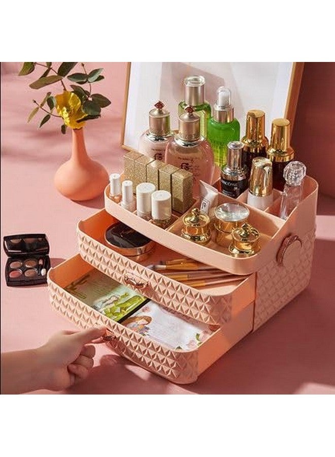 Azelf Double Drawer Type Cosmetic Box Lipstick Storage Box Skin Care Storage Box Aesthetic Look - Image 4