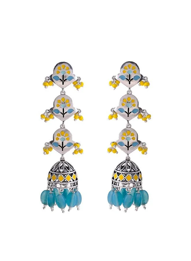 VOYLLA Bagh E Fiza Spring Layered Jhumka Earrings