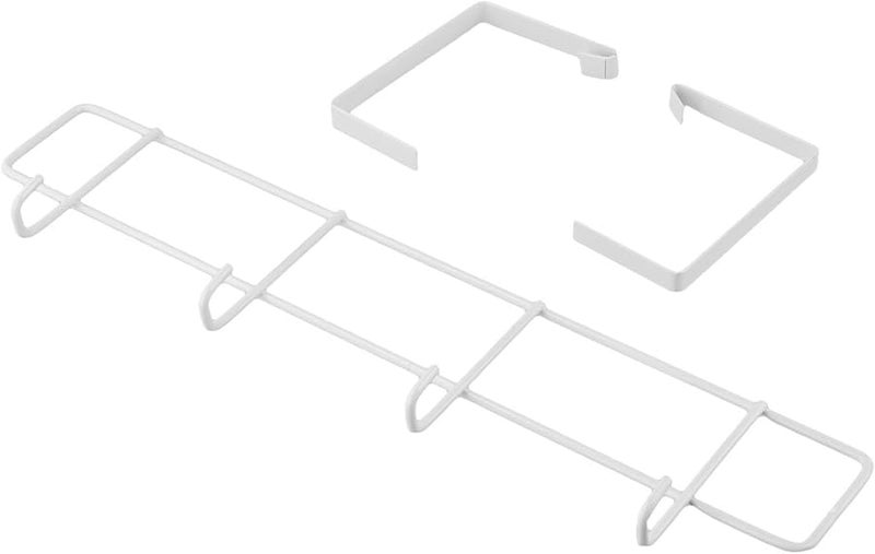 White Bathroom Radiator Towel Holder Storage Space Saving Iron Rack - Image 5