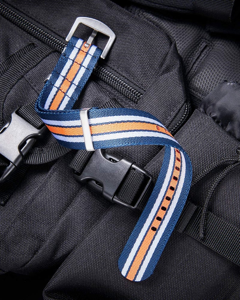 BINLUN Nylon Watch Band Thick G10 Premium Ballistic Nylon Multicolor Replacement Watch Straps with Stainless Steel Buckle for Men Women 18mm 20mm 22mm 24mm - Image 3