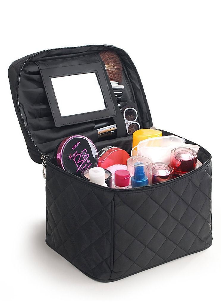 MARGOUN Cosmetic Bag Makeup Bag Double Layer Travel Waterproof Portable Cosmetic Case Makeup Organizer - Image 1