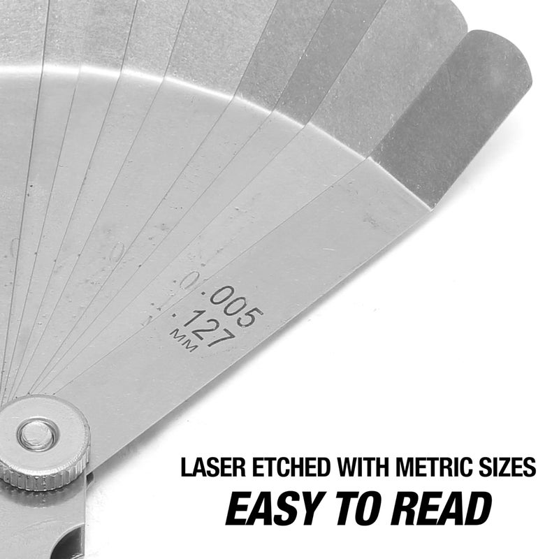 Oemtools 25349 Offset Feeler Gauge With 16 Blades | Automotive Repair  Machining  And Woodworking Tool For Exactly Measuring The Gaps Between Two Parts | Rust Resistant - Image 5