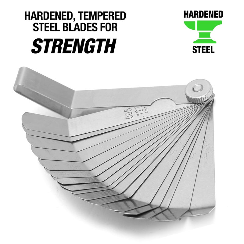 Oemtools 25349 Offset Feeler Gauge With 16 Blades | Automotive Repair  Machining  And Woodworking Tool For Exactly Measuring The Gaps Between Two Parts | Rust Resistant - Image 2