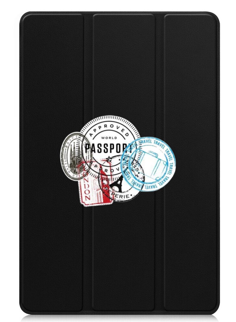 Theodor Protective Flip Case For Lenovo Xiaoxin Pad (2024) With Trifold Stand Auto Wake Sleep Shockproof Cover Stamps - Image 1