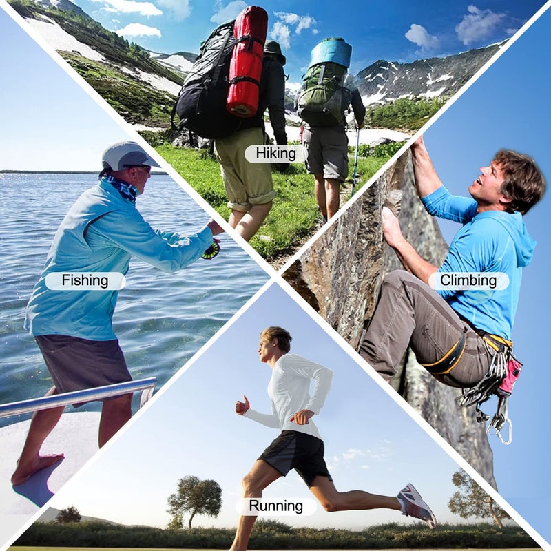 Roadbox Men's UPF 50+ Sun Protection Hoodie Shirt Outdoor UV Long Sleeve Fishing Shirts for Workout Running Swimming Hiking - Image 4
