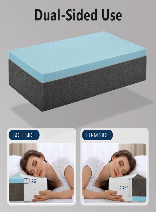 COLDHUNTER Cube Pillow Pro for Side Sleepers Memory Foam Bed Pillow Soft Pillow Supportive Head, Neck, and Shoulder Pain Relief, White-24"x12"x5" - Image 3