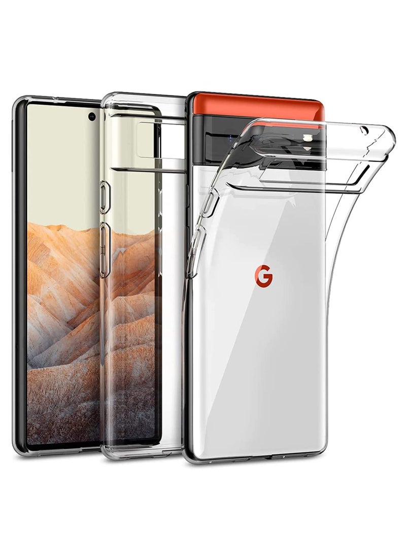 CATANES Google Pixel 6 Pro Clear Case Ultra Slim Shockproof Transparent Soft TPU Cover Compatible with Pixel 6 Pro 6.71 inch (2021) - Image 1