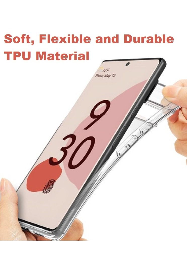 CATANES Google Pixel 6 Pro Clear Case Ultra Slim Shockproof Transparent Soft TPU Cover Compatible with Pixel 6 Pro 6.71 inch (2021) - Image 5
