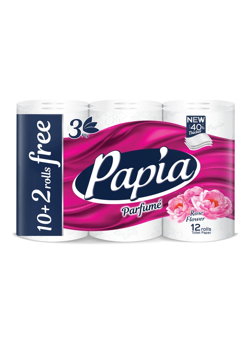 Papia - Toilet Paper Velvet Flower 10+2 Free - Image 1