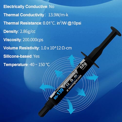 BSFF Thermal Paste, 16.5g with Toolkit CPU Paste Thermal Compound Paste Heatsink for IC/Processor/CPU/All Coolers, Carbon Based High Performance - Image 2