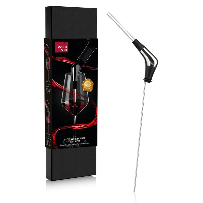 Vacu Vin Slow Wine Pourer, Standard, Stainless - Image 1