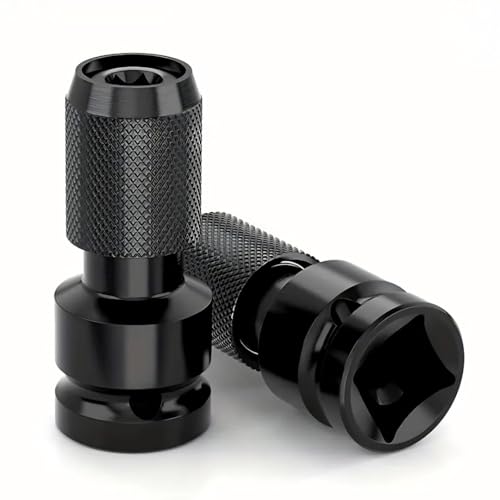 JPT Quick Release Impact Bit Holder, 1/2-Inch Square Drive to 1/4-Inch Hex Socket Adapter, Rapid Release Converter for Impact Wrench - Image 2