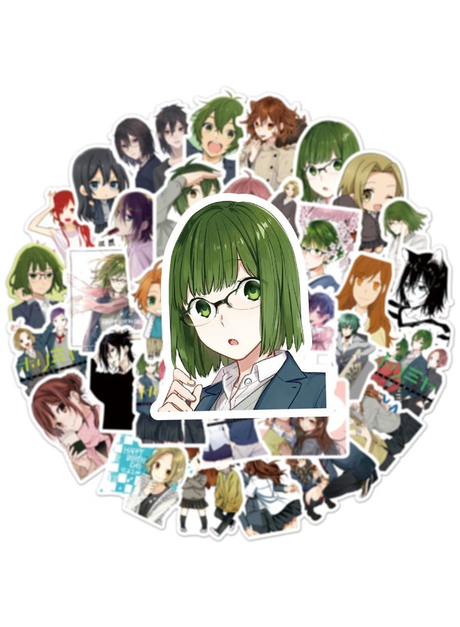 NIBEMINENT 50 Pcs Horimiya Deco Kit Waterproof Stickers, High Definition Printing Bright Colors, Suitable for Laptop Skateboard Luggage Water Bottle Guitar DIY - Image 3