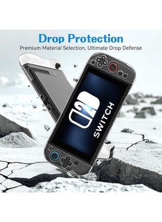 Clear Dockable Case for Nintendo Switch 2, Carrying Protective PC Case, Soft TPU Grip Cover for Joy-Con, Grip Cover with Shock-Absorption, Anti-Scratch - view 3