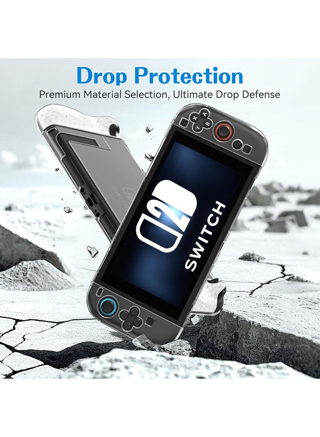 SJet Clear Dockable Case for Nintendo Switch 2, Carrying Protective PC Case, Soft TPU Grip Cover for Joy-Con, Grip Cover with Shock-Absorption, Anti-Scratch - Image 3