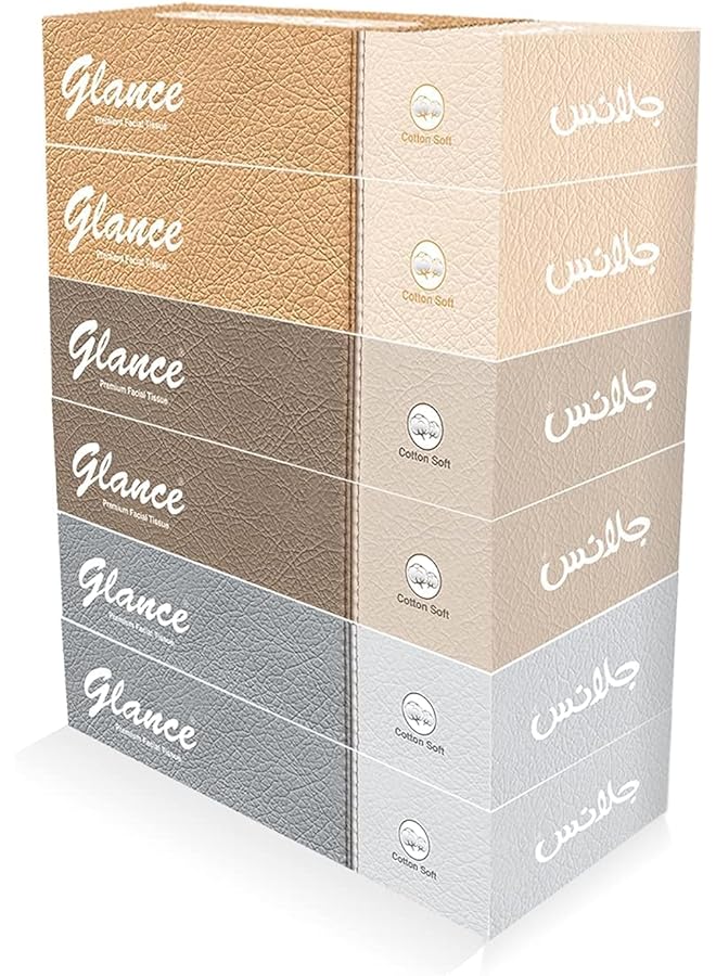 جلانس مناديل وجه 2 طبقة 6 قطع عبوة من 1 - Image 1
