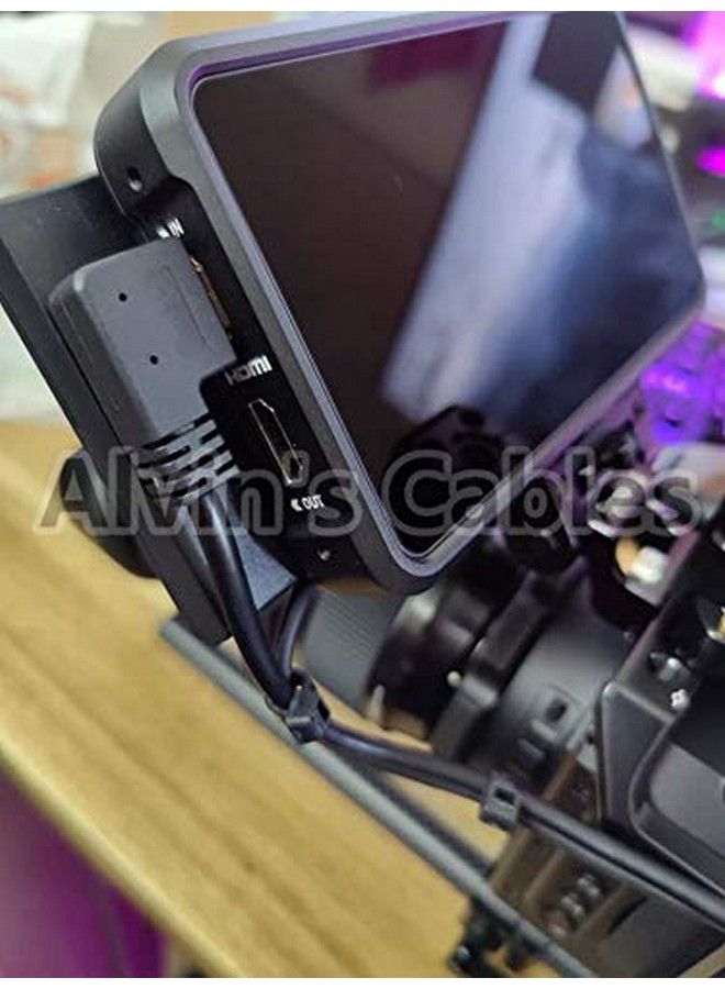 Alvin's Cables كابل إتش دي إم آي بزاوية 4K 60P من ز كام E2 على شكل L بزاوية إلى بزاوية عالية السرعة لجهاز المراقبة أتموس شينوبى نينجا V وبورتكيز BM5 بطول 19.7 إنش 50 سم - Image 3