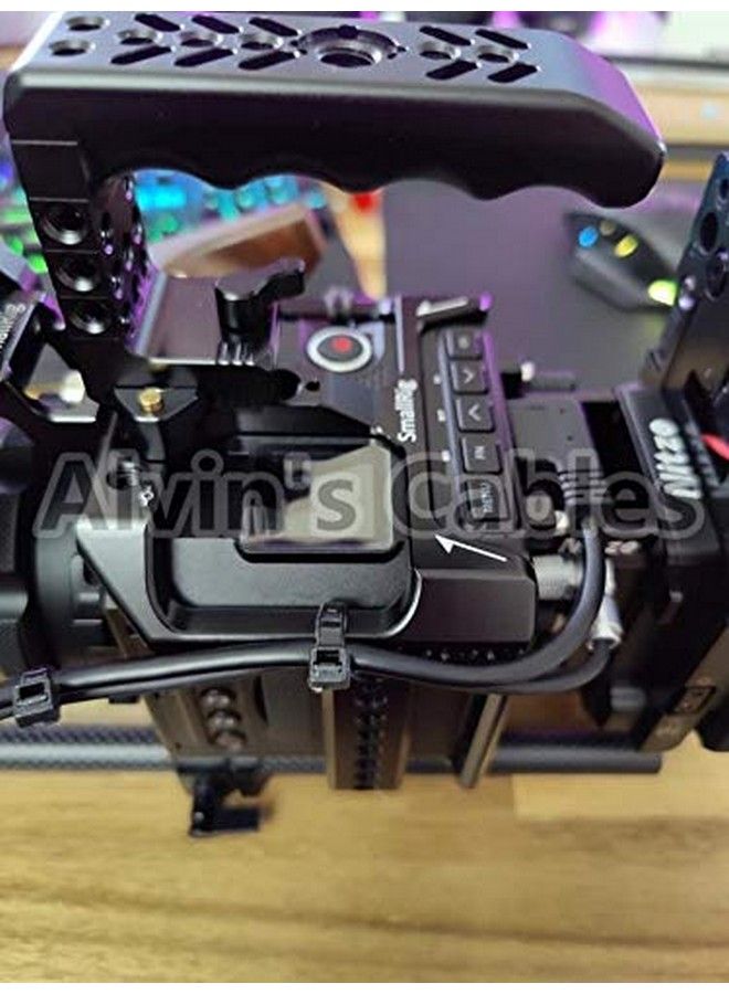 Alvin's Cables كابل إتش دي إم آي بزاوية 4K 60P من ز كام E2 على شكل L بزاوية إلى بزاوية عالية السرعة لجهاز المراقبة أتموس شينوبى نينجا V وبورتكيز BM5 بطول 19.7 إنش 50 سم - Image 4