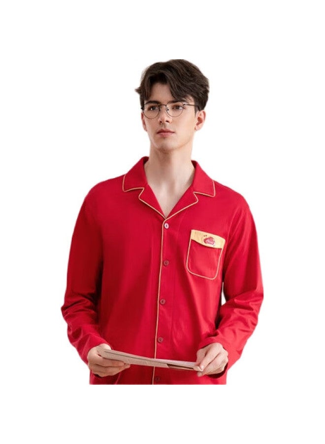 Fenton Mingxing Fan Chengcheng Same Style Anti-Mite Pure Cotton Pajamas, Women'S Autumn And Winter Long-Sleeve Men'S Loungewear Set - Image 2