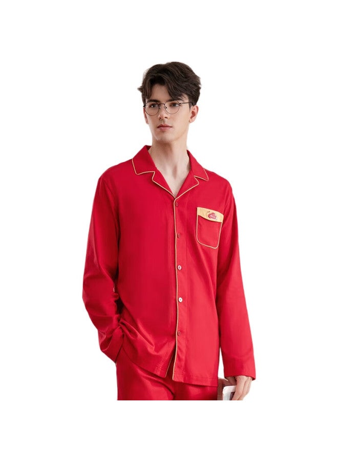 Fenton Mingxing Fan Chengcheng Same Style Anti-Mite Pure Cotton Pajamas, Women'S Autumn And Winter Long-Sleeve Men'S Loungewear Set - Image 3