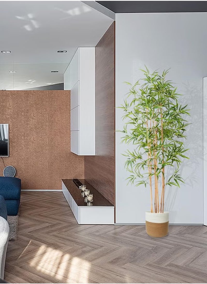 Rock Pow Artificial Bamboo Tree, Faux Bamboo Plant, Real Touch Technology, Artificial Plant with 7 Trunks, Ideal for Home Office Indoor Decoration  - Image 4