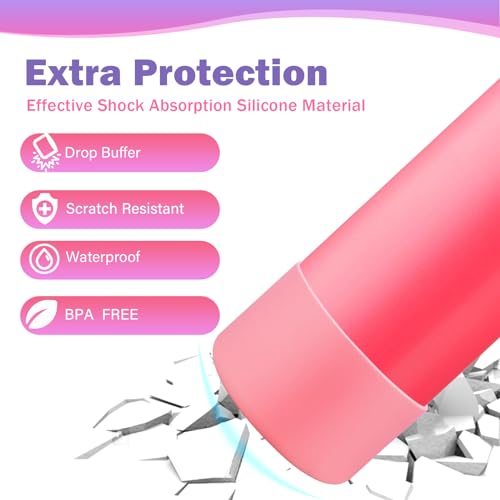 LUCKINEE 2Pcs Silicone Boot Bottom Base for Owala FreeSip Twist and Flip Flask 40OZ and Hydro Flask Wide Mouth 32oz 40oz and More Bottles with Bottom Diameter 3.46-3.65in - Image 3