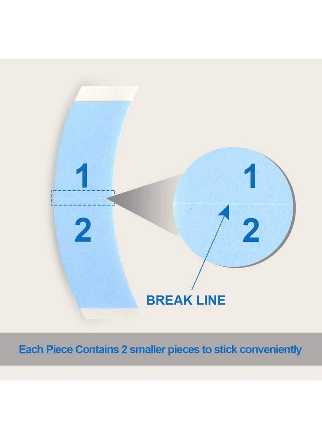 BHF 36 Pcs/Bag Double Sided Adhesive Tapes for Hair Extension Lace Front Support Toupee Wigs (Blue Color 1/2) - Image 4