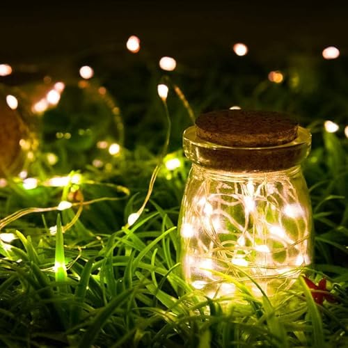 7 star DECOR 3AA Battery Powered Waterproof Copper Wire String Fairy Lights with 50 LEDs 5 Meter Warm White - Image 5