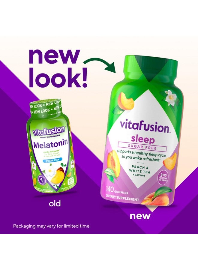 Vitafusion فيتافيوجن فيتامينات الميلاتونين الجيلاتينية، 140 حبة (عبوة من 1) - Image 2