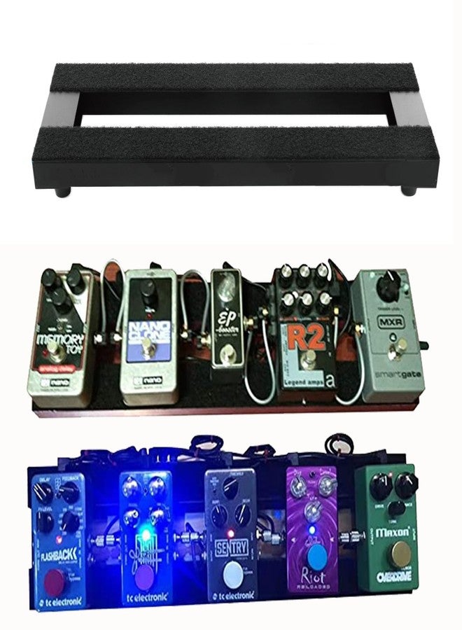 Solutek 16 INCH Small Guitar Pedal Board Mini Pedalboard for 3-5 Effects | Aluminum Blasted Anodized | Light Steady 16"05" Black - Image 5