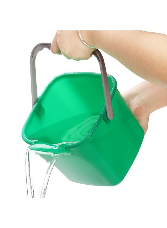 Peohud 4 Pack Sanitizing Buckets, 3 Quart Small Cleaning Buckets, Square Detergent Pail with Spout and Handle, Plastic Utility Bucket for Home Kitchen School Offices Commercial Use, Green - Image 3