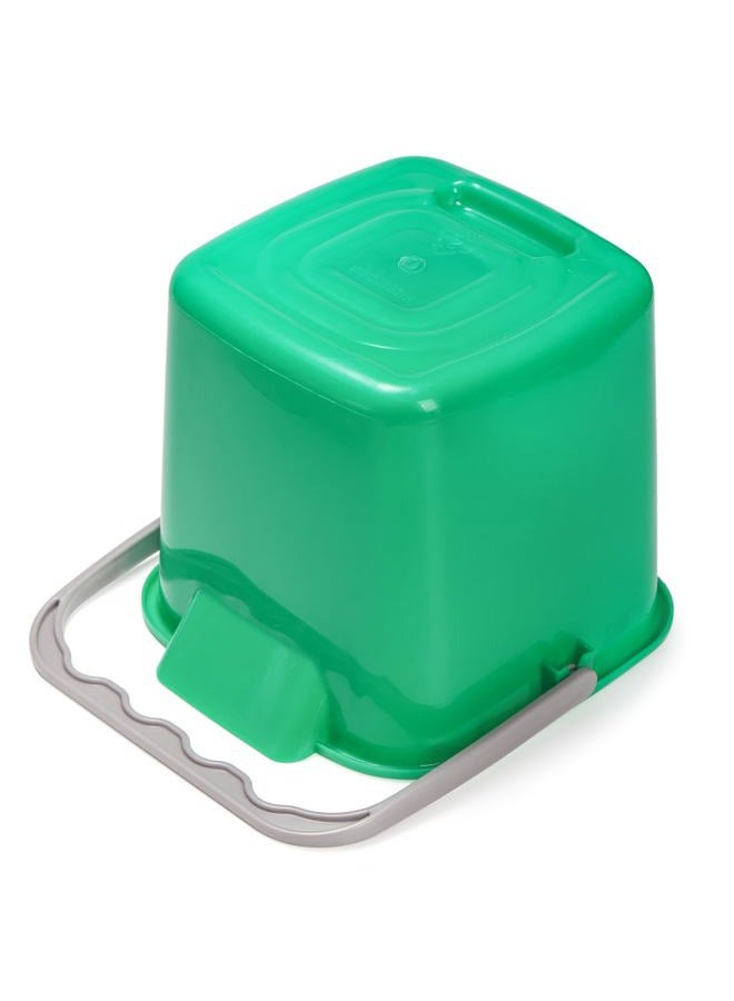 Peohud 4 Pack Sanitizing Buckets, 3 Quart Small Cleaning Buckets, Square Detergent Pail with Spout and Handle, Plastic Utility Bucket for Home Kitchen School Offices Commercial Use, Green - Image 4