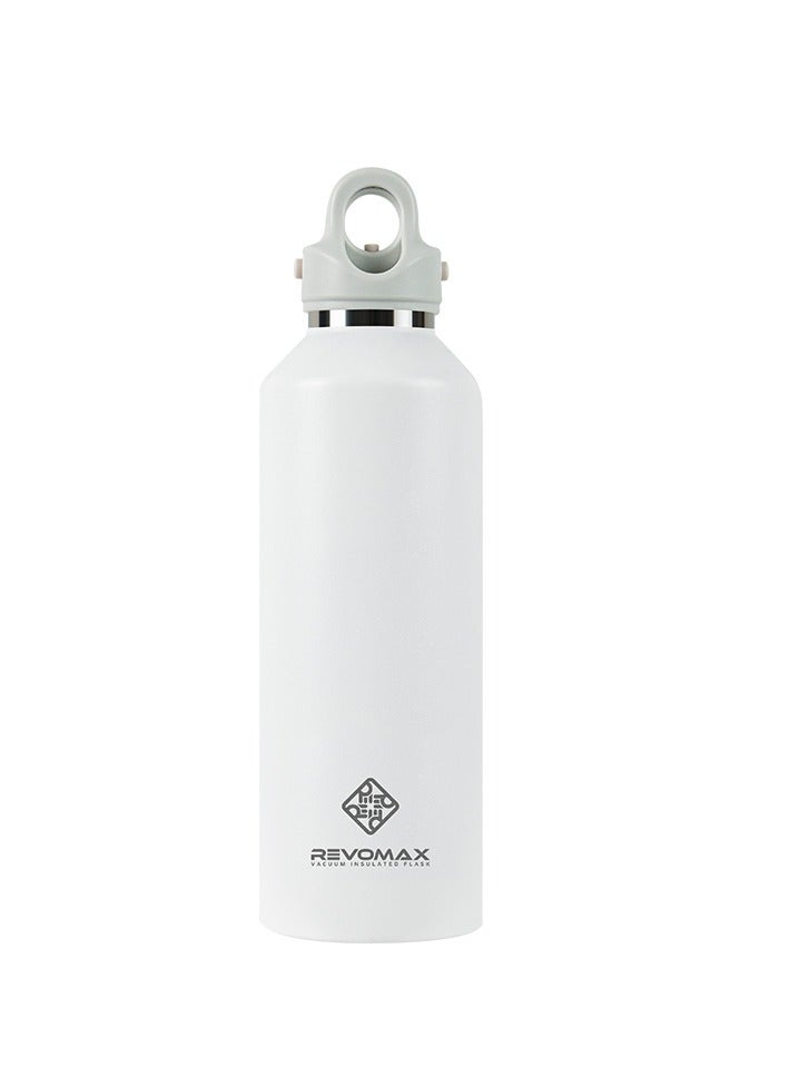 RevoMax Double Walled Vacuum Insulated Water Bottle, Copper Plated, Insulated Thermos Flask, Twist-Free Cap, Stainless Steel, BPA-free, Phthalate-free, No Flavour-Staining, 32oz/950ml, Matte White - Image 1