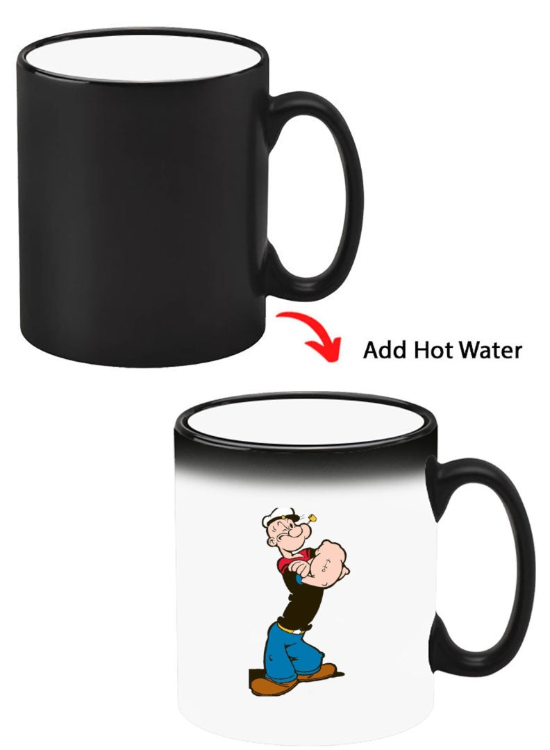 Theodor Color Changing Heat Sensitive Ceramic Mug, Image Revealed When HOT Liquid is Added! Popey - Image 1