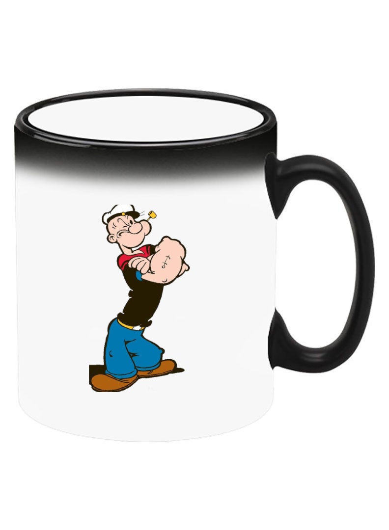 Theodor Color Changing Heat Sensitive Ceramic Mug, Image Revealed When HOT Liquid is Added! Popey - Image 2