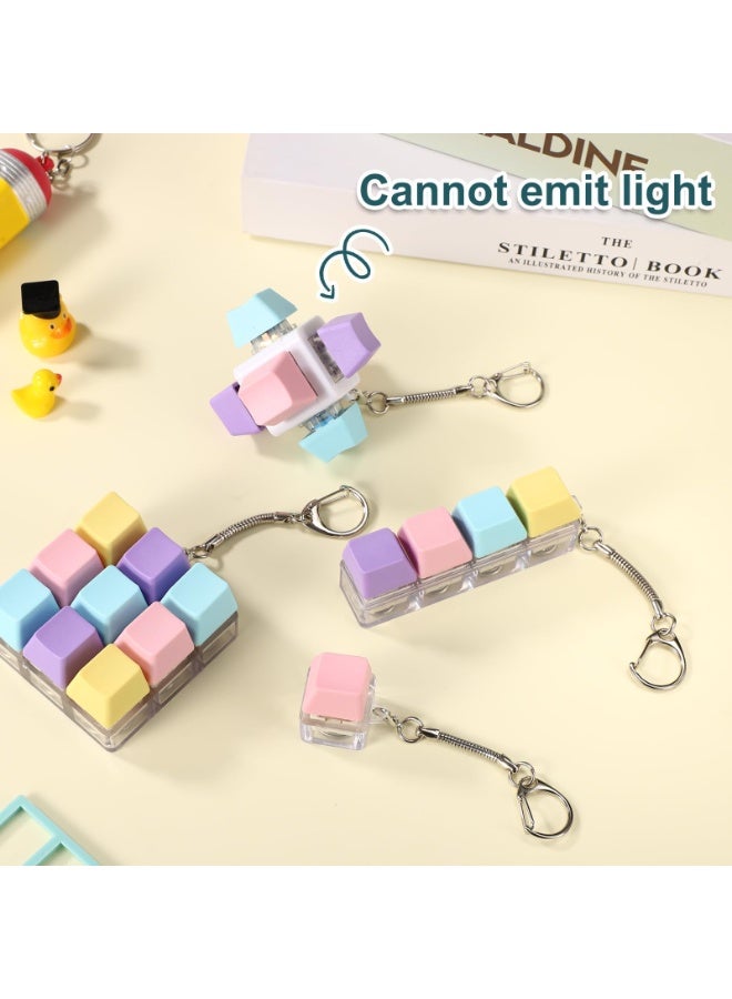 OSHIMA 4 Pcs Keyboard Fidget Toys, 4 Styles Stress Relief Keyboard Toys, Rich Colors Decompression Toys with LED Light, Toy as a Gift for Adults and Children to Relief Pass Time - Image 5