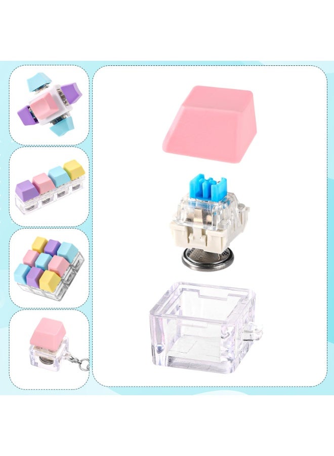 OSHIMA 4 Pcs Keyboard Fidget Toys, 4 Styles Stress Relief Keyboard Toys, Rich Colors Decompression Toys with LED Light, Toy as a Gift for Adults and Children to Relief Pass Time - Image 3