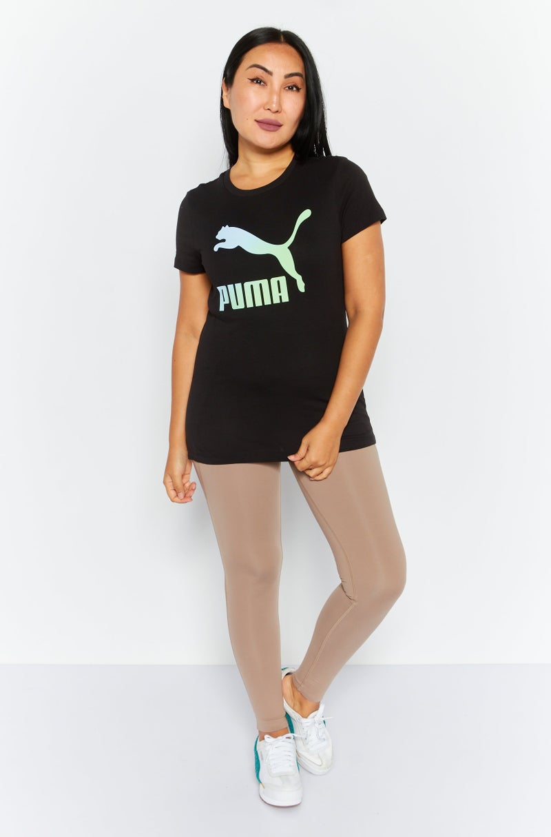 PUMA تي شيرت تدريب قصير الأكمام للنساء، أسود - Image 4