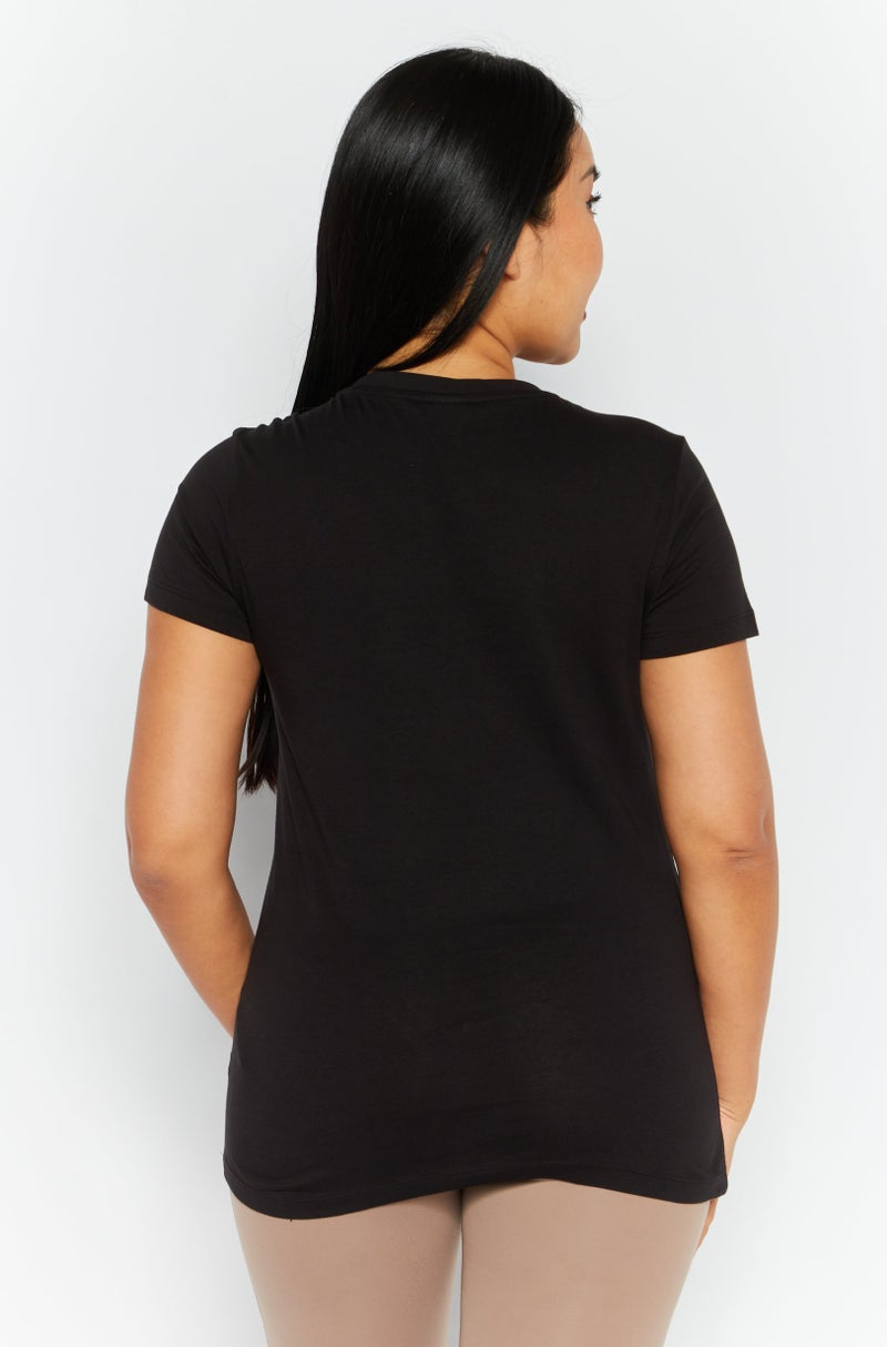 PUMA تي شيرت تدريب قصير الأكمام للنساء، أسود - Image 3