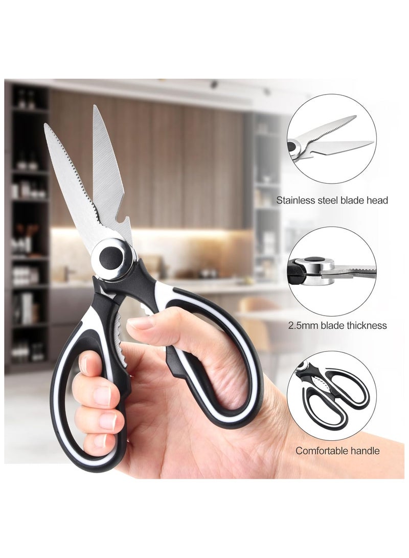 Kitchen Scissors All Purpose 3 Pack - kitchen gadgets utensils - Heavy Duty Stainless Steel Cooking Shears for Cutting Meat, Food, Fish, Poultry Multipurpose Sharp Sissors for Dishwasher Safe - Image 3