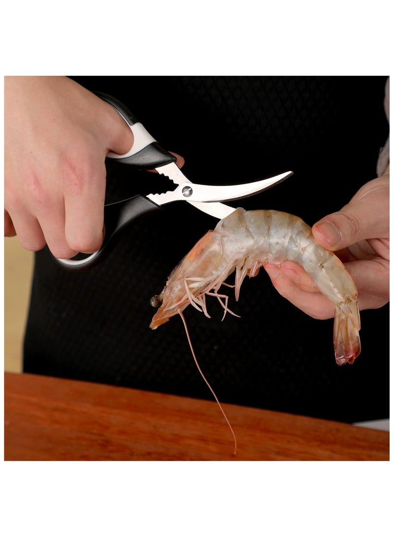 Kitchen Scissors All Purpose 3 Pack - kitchen gadgets utensils - Heavy Duty Stainless Steel Cooking Shears for Cutting Meat, Food, Fish, Poultry Multipurpose Sharp Sissors for Dishwasher Safe - Image 5