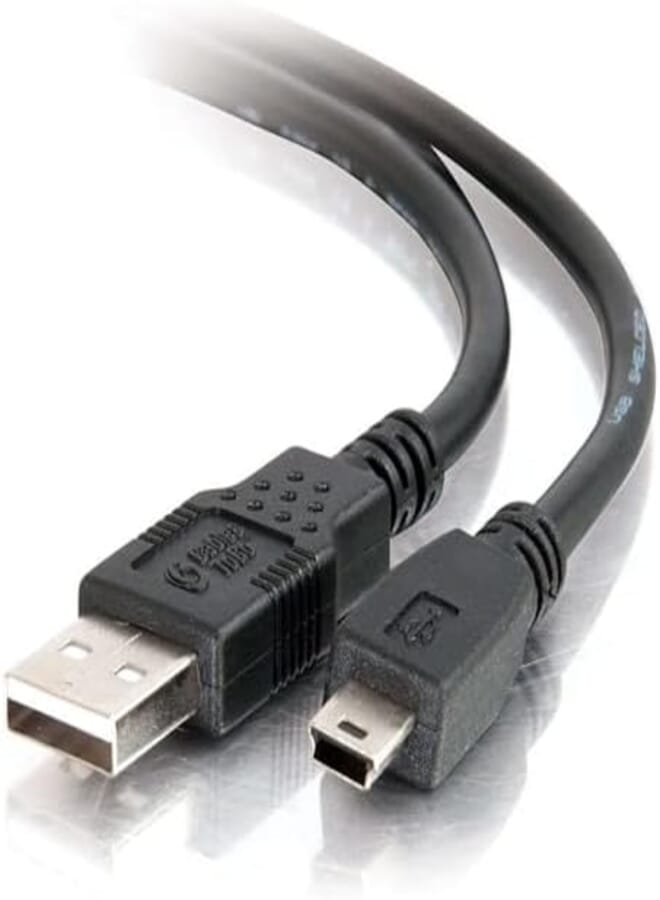 C2G 1m USB 2.0 A to Mini USB B Cable, Suitable for Data Transfer and Charging Smart Phones, Cameras, MP3s, PDAs and other Mini B Devices