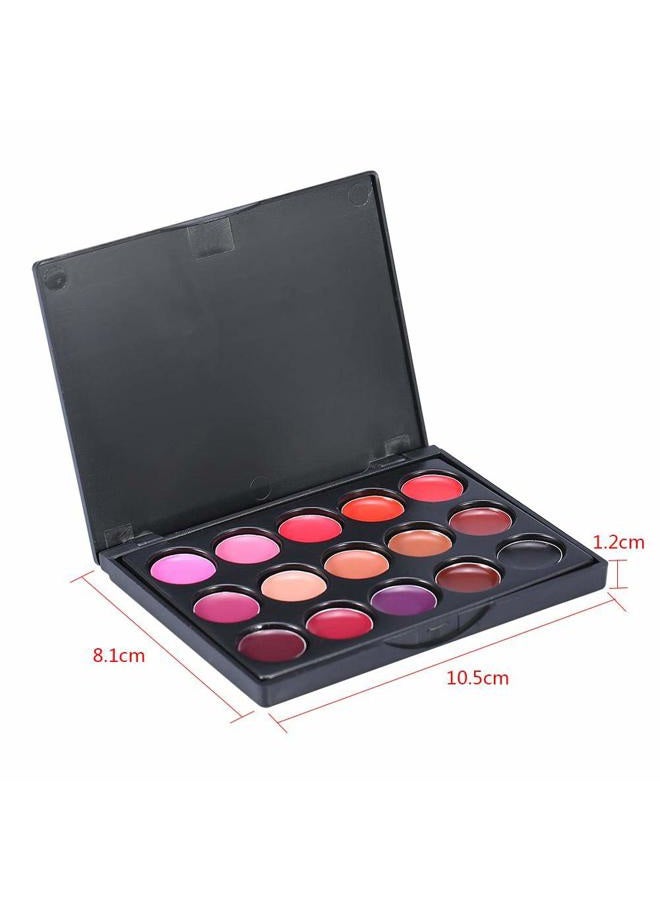 riteu 15 Colors Lip Gloss Palette, Makeup Set Makeup Kit Camouflage Lipstick Case Lip Gloss, Ideal For Both Professional For Lipstick And Personal Use - Image 2