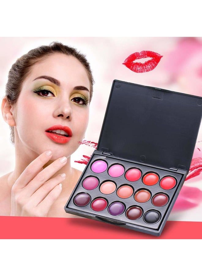 riteu 15 Colors Lip Gloss Palette, Makeup Set Makeup Kit Camouflage Lipstick Case Lip Gloss, Ideal For Both Professional For Lipstick And Personal Use - Image 5