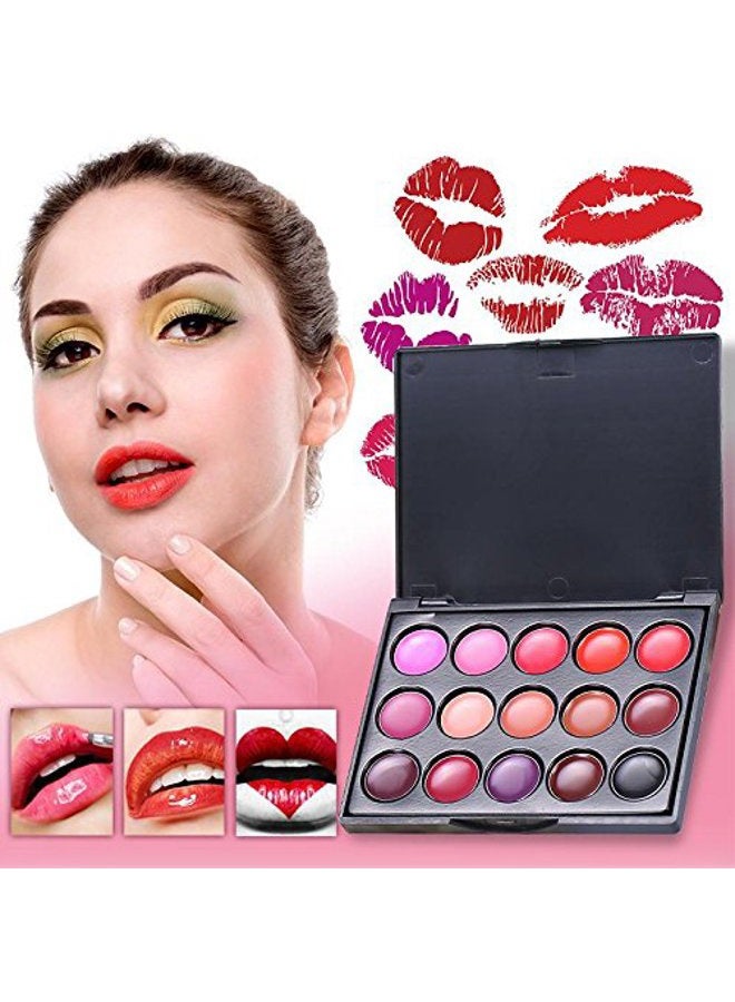 riteu 15 Colors Lip Gloss Palette, Makeup Set Makeup Kit Camouflage Lipstick Case Lip Gloss, Ideal For Both Professional For Lipstick And Personal Use - Image 4