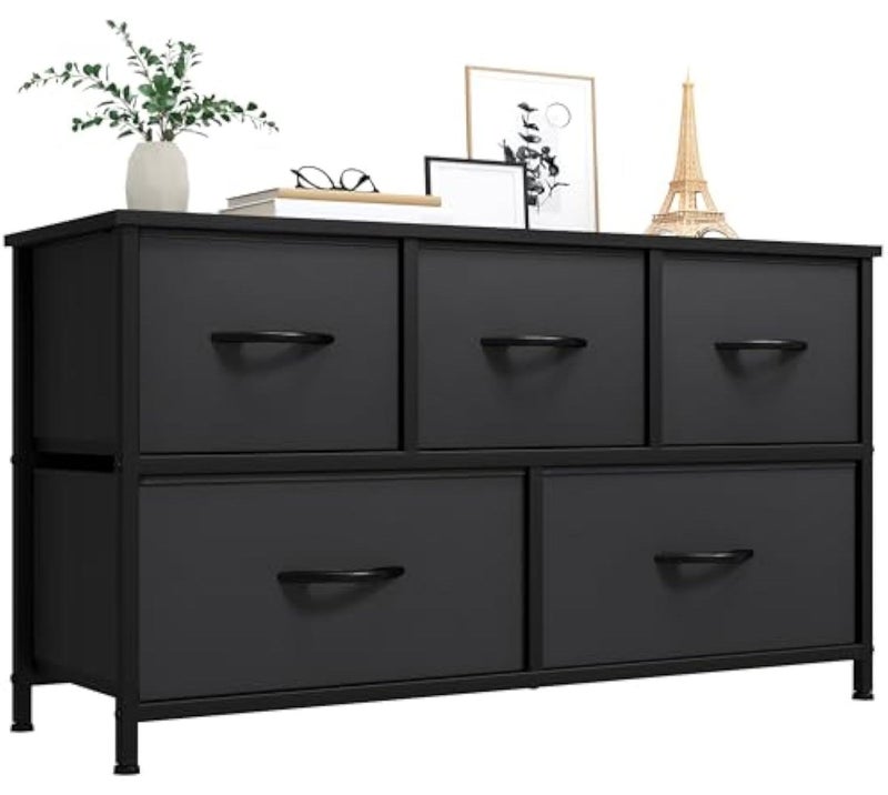 آسي بلاي خزانة قماشية ذات 5 أدراج لغرفة النوم، منظم واسع للتخزين مع صناديق قماشية للخزانة، غرفة المعيشة، المدخل، غرفة الأطفال، الممر - Image 1