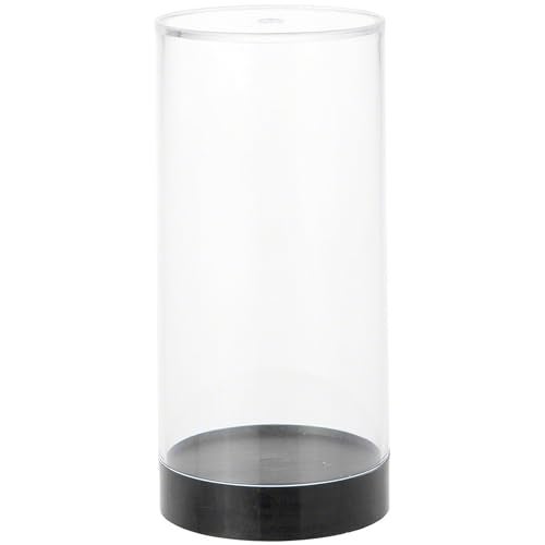 Protech CC-5 Round Storage / Display Acrylic Action Figure Display Case with Black Base, 2.25" W x 4.75" H x 2.25" D, 2-Pack - Image 1