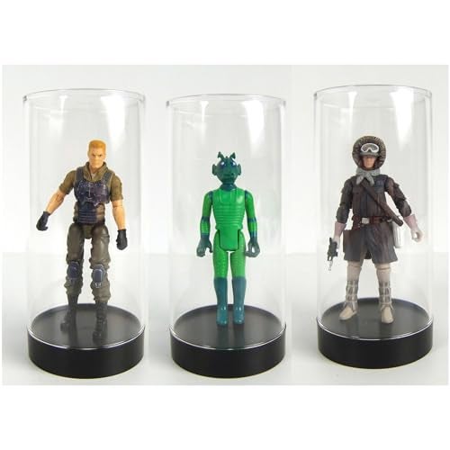 Protech CC-5 Round Storage / Display Acrylic Action Figure Display Case with Black Base, 2.25" W x 4.75" H x 2.25" D, 2-Pack - Image 2