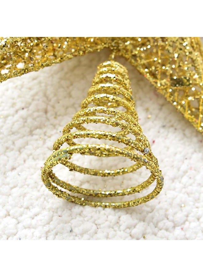 Acronde 10” Christmas Tree Topper Star Christmas Tree Decoration Indoor Party Home Decoration (Gold) - Image 2